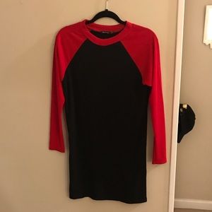 Long Sleeve Tee Shirt Dress - Barely Worn - boohoo